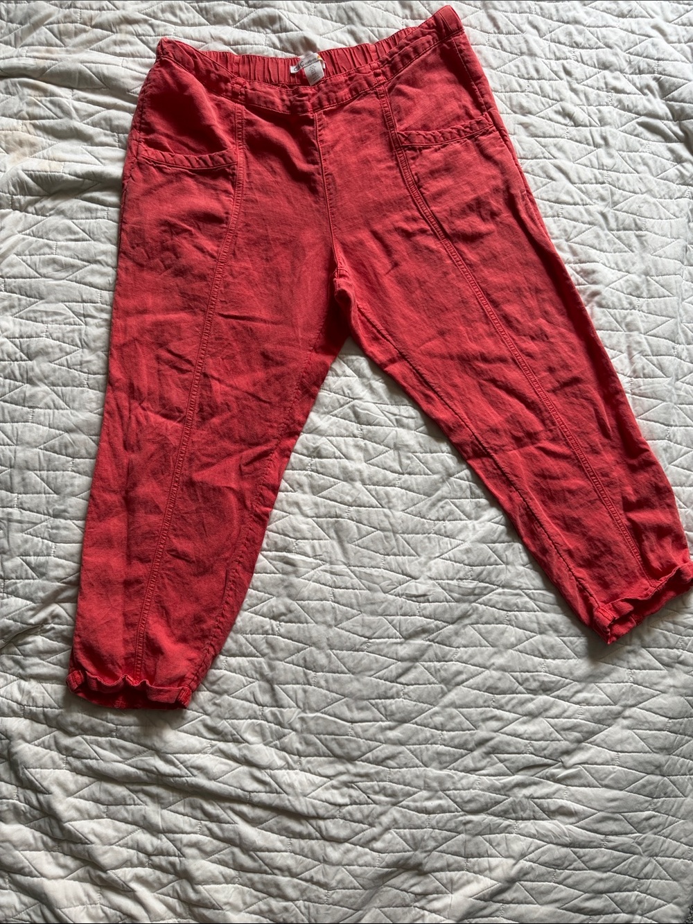 Red Elastic Linen
